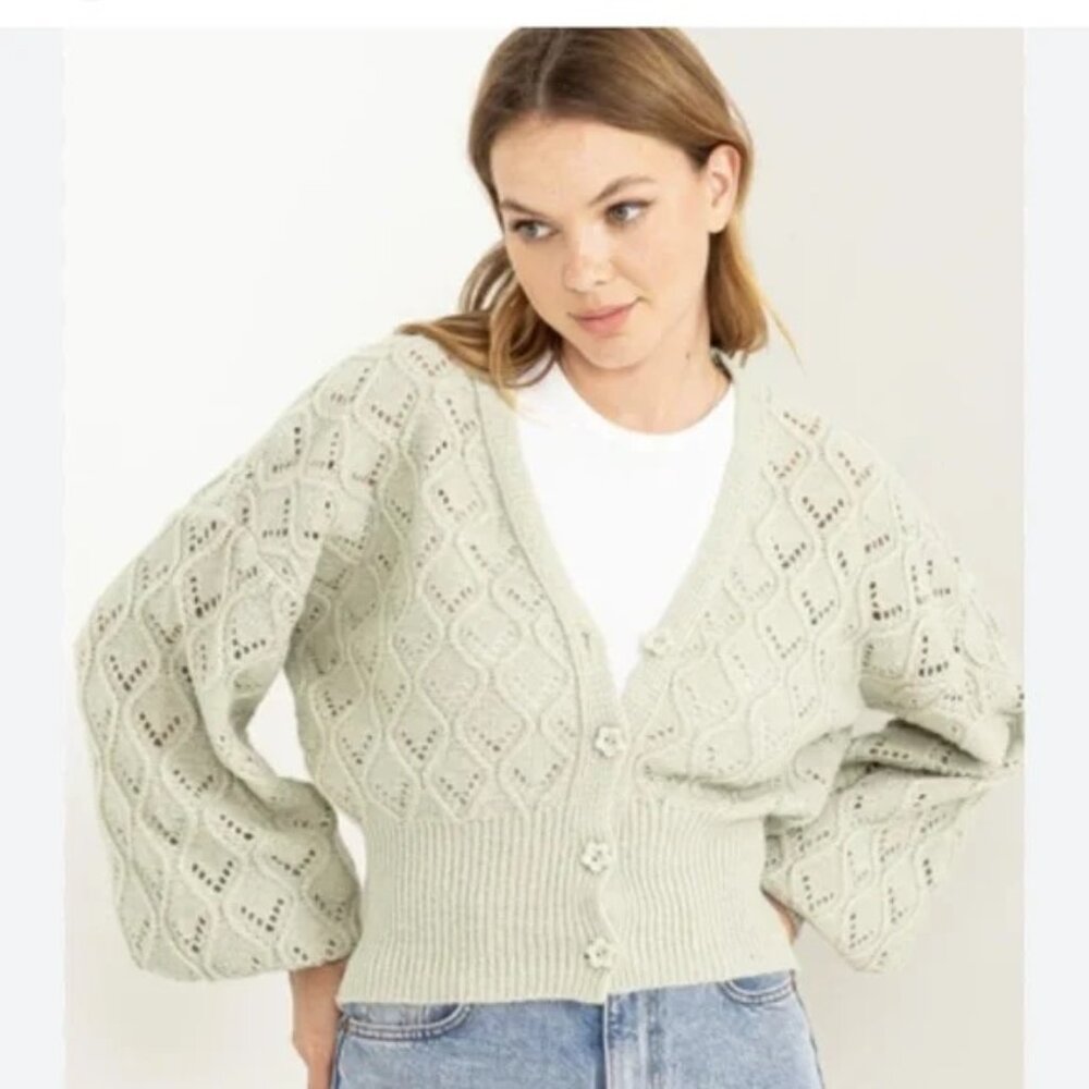 KESTAN Baby Green Regan Cardigan